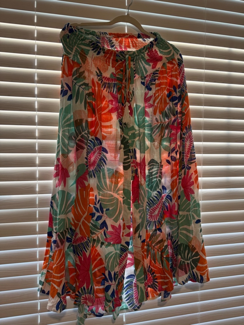 Nicole Miller Tropical Print Boho Skirt